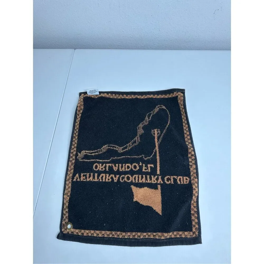 Golf Towel VTG Ventura Country Club Orlando FL Cotton Mobil Pro Shop Made in USA
